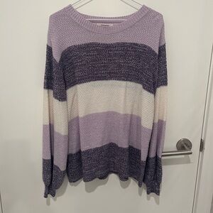 Zenana Striped Chunky Sweater